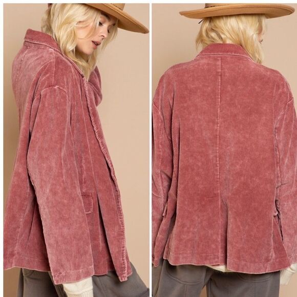 CORDUROY jacket, oversized fit, long sleeve - Picture 11 of 14